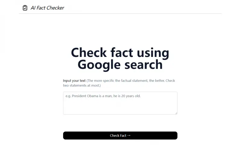 AI Fact Checker