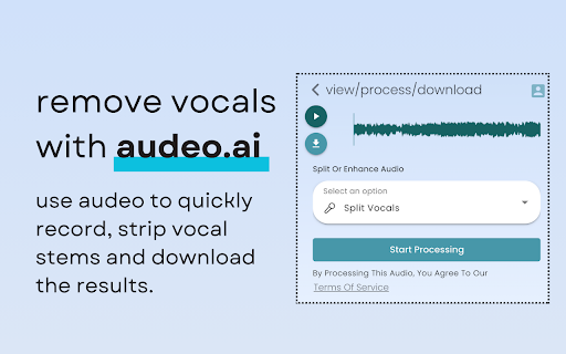 Audeo AI: Audio Stem Splitter & Audio Enhancer