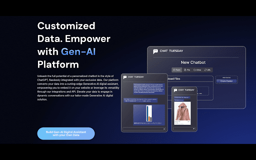 ChatTuesday.com - Customized Data. Empower with Gen-AI Platform