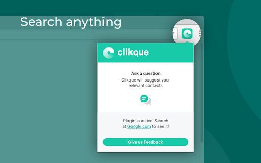 Clikque: search Google & your contacts
