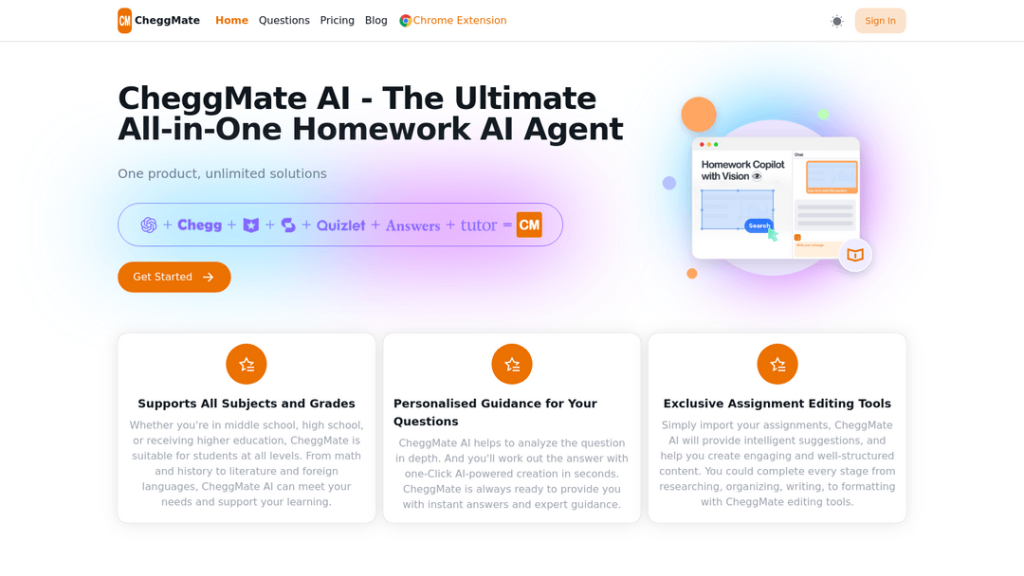 CheggMate AI - The Ultimate All-in-One Homework AI Agent