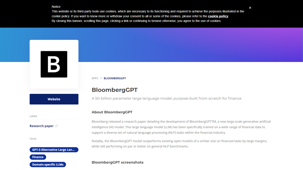 BloombergGPT | GPT-3 Demo