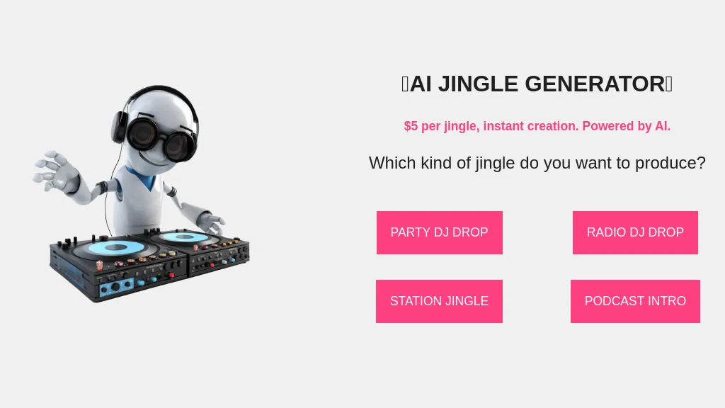 AI Jingle Generator: Create custom jingles instantly.